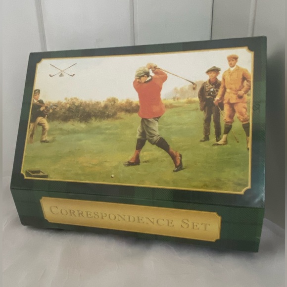 90s golf Stationery Kit Robert Frederick Vintage old style Correspondence Set - Picture 1 of 16